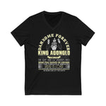 Tee-Shirt -Jersey - King AGONGLO - Homme - Col en V - Noir - Manches Courtes