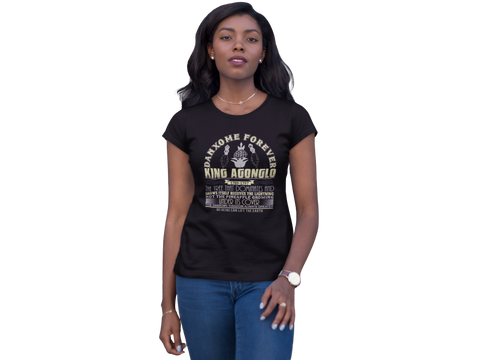 Tee-Shirt- King AGONGLO - Femme - Softstyle - Noir - Manches Courtes