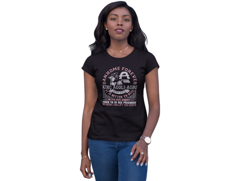 Tee-Shirt- King AGOLI-AGBO - Femme - Softstyle - Noir - Manches Courtes